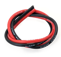 Cable Cat6 12AWG para Drones, Cableado de Alimentación Rojo y Negro, Par de Silicona AGR para Conexión de ESC y FC