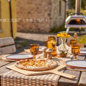 Planche à pizza en bois Caoxian Wangyuan 57,4x35,6cm avec poignée pour usage domestique, restaurant et four - Product Image 3