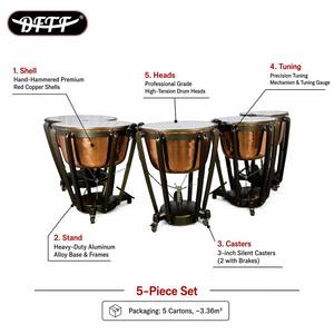Precio de Fábrica al por Mayor: Timbales Profesionales de Cobre de 26 Pulgadas, Portátiles, para <span class=keywords><strong>Orquesta</strong></span> Sinfónica - Product Image 2