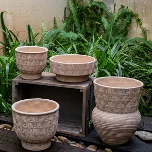 Best Selling Garden Pot Indoor Outdoor Concrete Plant Pots Custom Cement Home Balcony Decoration Flower Pots