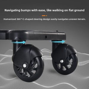 Tùy chỉnh xe đẩy em bé bánh xe màu hồng du lịch hỗ trợ đạp xe đẩy em bé 2-in-1 cộng với ghế đứng Hội Đồng Quản Trị - Product Image 4