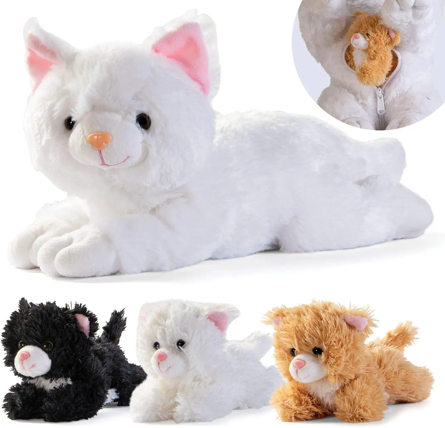 Mainan kucing mewah boneka hewan mewah bayi anak kucing mainan kucing mewah untuk anak-anak boneka hewan & mainan kucing