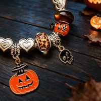 Voodoo-pompoen Ghost Snake Bone Alloy-armband, Halloween verstelbare langwerpige DIY-armband, festivalherdenkingscadeau