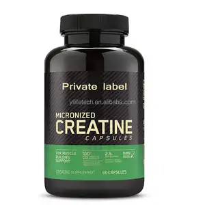 OEM özel etiket kreatin kapsüller ön egzersiz kas boyutu gücü kreatin monohidrat kapsül