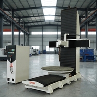 Machine de fraisage CNC 5 axes de Chine avec commande NC Studio Syntec, broche simple 6 kW à refroidissement par air, système d'entraînement Yaskawa du Japon