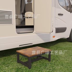 เก้าอี้ไม้สำหรับเข้ารถบ้านพร้อมโครงเหล็กและท็อปไม้ 1 ชั้น รุ่น Gz 702 - Product Image 1