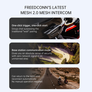 Intercomunicador para Motocicleta FreedConn FX PLUS con Alcance de 1.5KM, Malla para 16 Personas, Plástico ABS, Accesorios para Motocicleta, Auriculares, Intercomunicador para Casco - Product Image 4