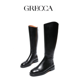 Toptan kış moda kadınlar siyah dantel up diz-yüksek çizmeler deri kadın çizmeler kadınlar için diz yüksek çizmeler - Product Image 6