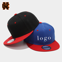 Gorra Snapback de 6 Paneles con Visera Plana de Dos Tonos y Logotipo Personalizado, Estilo Hip Hop y Béisbol, Venta al Por Mayor, OEM, ODM, MOQ Bajo de 50 Piezas