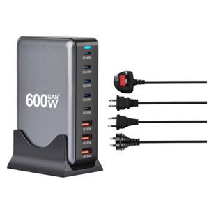 AWELL High Power Multi-port GaN Desktop <b>Charging</b> Station Universal USB C PD Fast Charger for Laptop Smartphone Tablet - Product Image 1