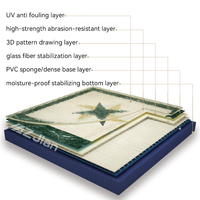 Revêtement de sol en vinyle PVC imprimé sur mesure de haute qualité, antidérapant, imperméable, sol en plastique numérique 3D pour maternelle et salle de sport
