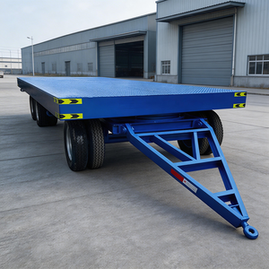 Chariot de transport robuste pour atelier, plateforme logistique à quatre roues directionnelles, <span class=keywords><strong>remorque</strong></span> de transfert pour la manutention des matériaux - Product Image 5