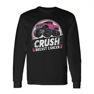 T-shirt à manches longues pour garçon, motif Monster Truck, pour la sensibilisation au cancer du sein, vêtements promotionnels pour enfants - Product Image 2