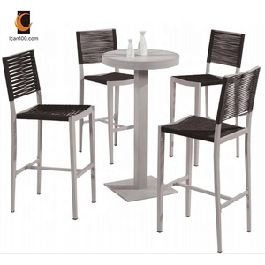 Anti-vieillissement Extérieur <span class=keywords><strong>Bistrot</strong></span> Vintage Petit Déjeuner En Aluminium Corde Comptoir Tabourets de <span class=keywords><strong>Bar</strong></span> - Product Image 5