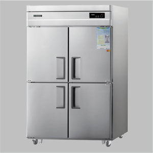 Réfrigérateur et congélateur vertical 4 portes de 45 pieds cubes, classe énergétique A, en acier inoxydable, avec refroidissement par ventilateur et contrôleur tactile numérique - Product Image 1