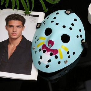 Maschera di <span class=keywords><strong>Jason</strong></span> Voorhees con Cinghie Regolabili per Feste di Halloween, Decorazioni per Balli e Trucco per Feste, Vendita all'Ingrosso - Product Image 5