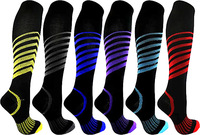 Chaussettes de Compression pour femmes et hommes, Anti-Fatigue, Golf, Rugby, soulagement de la douleur, genou, bas hauts, 15-20 MmHg, gradué