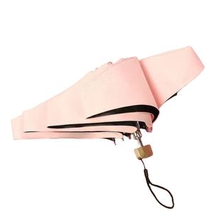 Fournisseur de parapluies promotionnels, mini parapluie pliable à 5 sections, imperméable, avec poche pour téléphone, protection UV, avec logo - Product Image 2