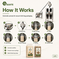 Système automatique de remplissage et de scellage sous film pour granulés et poudres, pour le conditionnement sous vide en briques de riz, céréales, haricots et café pour fabricants