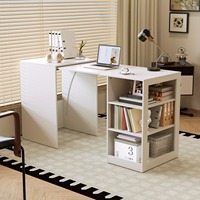 Organisateur de bureau d'angle en L moderne pour commande en gros avec étagères de rangement et tiroir pour petits espaces et bureau à domicile