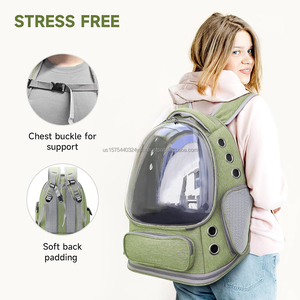 Travel Large Space Pet <b>Carrier</b> <b>Backpack</b> for Small <b>Dog</b> Cat <b>Backpack</b> <b>Carrier</b> Bubble Breathable Transparent Foldable for Hiking - Product Image 4