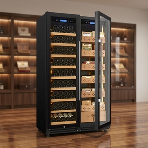 Réfrigérateur à cigares NE-171A-8 avec affichage numérique, température constante, 508L, double porte vitrée, humidor à cigares, armoire à vin - Product Image 4