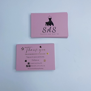 Piccolo ordine biglietto da visita stampa personalizzata inserti di carta grazie carte per sostenere <span class=keywords><strong>la</strong></span> <span class=keywords><strong>mia</strong></span> attività con foglio d'oro timbratura - Product Image 2