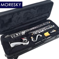 MORESKY Bass Clarinet Ebony Professional Clarinet Low-C Bb/Sib BCL-388