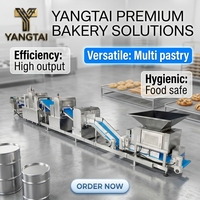 Ligne de boulangerie entièrement automatique pour baguettes, pains grillés, pains plats, pizzas, four tunnel, refroidissement, emballage automatique, 1000 kg/h, PLC, YT, 380V