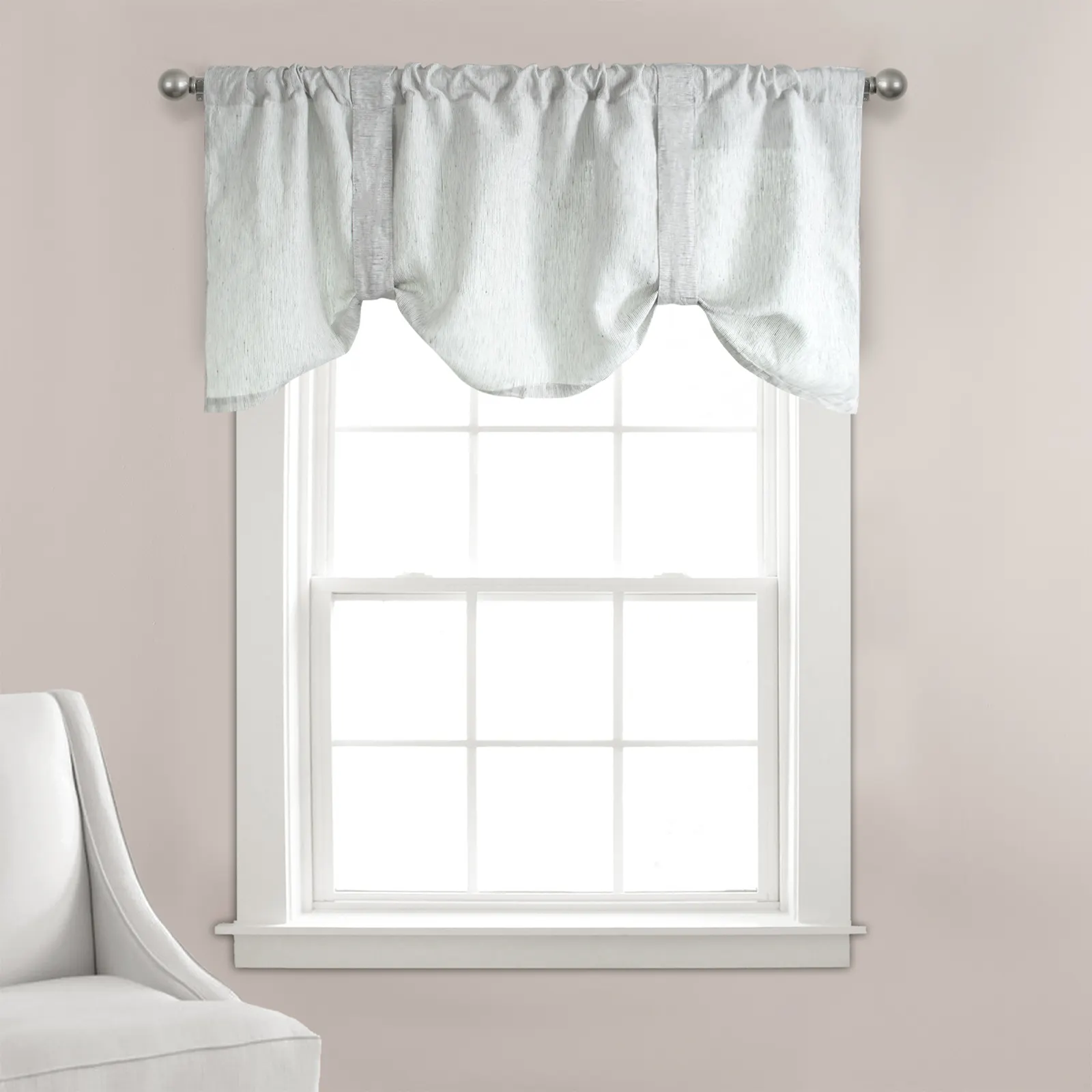 Linen fabric window curtain valances