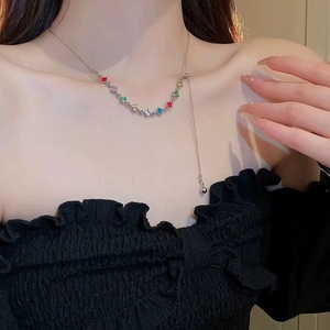 Collar de cadena larga de acero inoxidable chapado en oro de 18 quilates al por mayor, nuevo, ajustable, con forma de <span class=keywords><strong>Y</strong></span>, joyería para fiesta - Product Image 6
