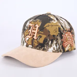 قبعات بيسبول عالية الجودة للصيد في الهواء الطلق بشعار مخصص قبعات بيسبول مموهة بتصميم شجرة حقيقية
