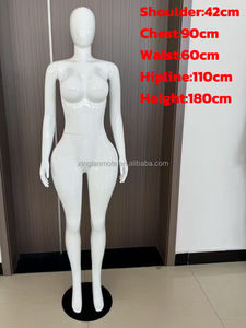 Nuevos modelos de Boutique de cuerpo completo de talla grande vestido femenino forma maniquí pecho grande brasileñ<span class=keywords><strong>o</strong></span> maniquí BBL Curvy blanco negro cabeza venta - Product Image 6