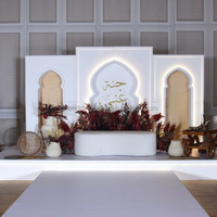 Arche de mariage en acrylique de style islamique (ou maure) ZKAI Royal Holy Moroccan, décoration de fond lumineux