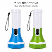 Lampe torche LED portable, alimentée par 3 piles AAA, lampe de secours, interrupteur coulissant, projecteur portatif avec cordon pour la maison, les intempéries et la randonnée