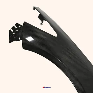For Infiniti Q50 KZ Style Vented Wet Carbon Fiber Front Fender Pair Body Kits