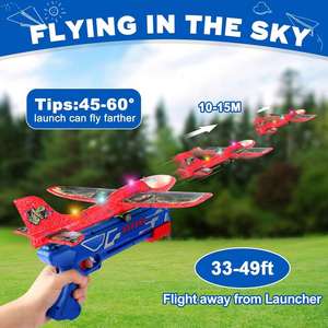Lanceur d'avion en mousse Elarve 34 cm avec lumière LED, jouet volant d'extérieur pour garçons, cadeau d'anniversaire pour enfants - Grande vente - Product Image 6