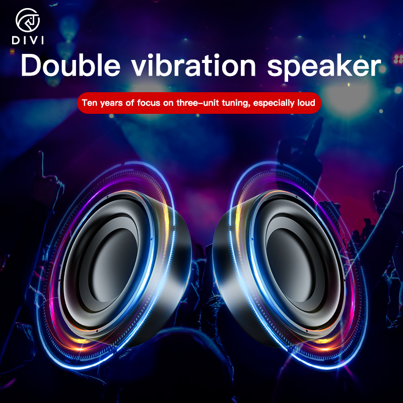 OEM светодиодный беспроводной маленький музыкальный аудио TF стерео Бас HIFI Звук BT сабвуфер динамик для телефона с микрофоном