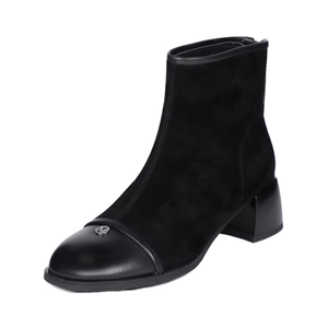 2025 qualité automne/hiver mode <span class=keywords><strong>bottines</strong></span> femmes talons hauts Style épais en <span class=keywords><strong>cuir</strong></span> véritable hauteur augmentant le <span class=keywords><strong>talon</strong></span> Durable - Product Image 1