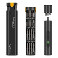 Juego de Destornilladores Eléctricos Inalámbricos de 3.7V, 33 Puntas Magnéticas, 5Nm, 1500mAh Recargables con Luz LED, Kit de Reparación de Precisión