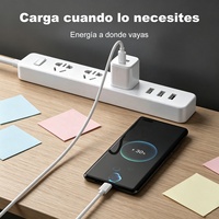 Cable de Datos USB-C a USB-C de Carga Rápida con Logotipo Personalizado de Fábrica OEM, Negro, para Laptops y Teléfonos Móviles, 3.3FT/1M