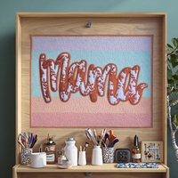Cadeau de fête des mères Mama Chenille Patches brodés thermocollants écologiques à coudre style lettre anglaise pour vêtements pour femmes