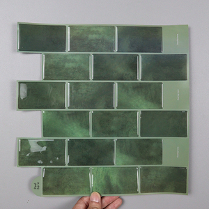 Nuovo arrivo verde metro Peel and Stick 3D mattonelle di piastrelle di marmo adesivo cucina Backsplash <span class=keywords><strong>per</strong></span> la decorazione <span class=keywords><strong>per</strong></span> la casa bagno <span class=keywords><strong>soggiorno</strong></span> - Product Image 1