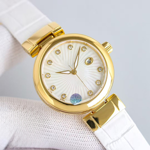 Montre-bracelet de luxe pour femme, élégante, haut de gamme, avec cadran incrusté de moissanite, boîtier en or, verre saphir, affichage automatique de la date, étanche - Product Image 5