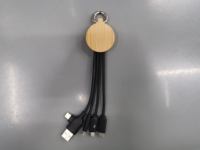 Gantungan Kunci USB mikro Logo LED 0.2m, pengisi daya bisnis nilon dengan pelindung Earphone menyala dalam gelap 3A pengisian cepat