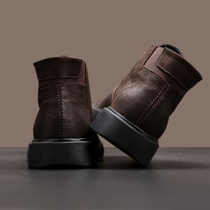 รองเท้าบูทสั้นหนังแท้ทรงเรโทรสุดฮิต ดีไซน์ทันสมัย ใส่ได้หลากหลายโอกาส หัวมน - Product Image 6