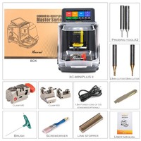 Lecteur de clés Xhorse Condor XC-MINI Plus II + XDKR00GL + Outil de clés VVDI MAX PRO prenant en charge les clés en plastique et en aluminium, contrôle par application