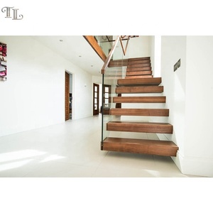 <span class=keywords><strong>Escalier</strong></span> flottant moderne <span class=keywords><strong>en</strong></span> bois TL avec garde-corps <span class=keywords><strong>en</strong></span> verre sans cadre, éclairage LED intégré aux marches, <span class=keywords><strong>escalier</strong></span> cantilever à monte-<span class=keywords><strong>escalier</strong></span> ouvert - Product Image 4