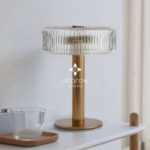 Lampe de table en verre minimaliste nordique moderne E14 Base corps en fer AC LED pour la décoration intérieure et l'hôtel lecture de chevet batterie portable - Product Image 6