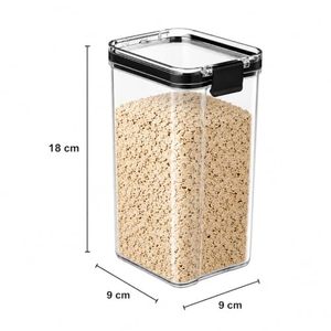High Quality PET Stackable Space Saving Clear Plastic <b>Kitchen</b> <b>Canisters</b> for <b>Kitchen</b> Pantry Organization Modular Storage Solution - Product Image 3